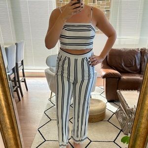 Coastal Living black and white stripe Lulu’s two-piece set size M